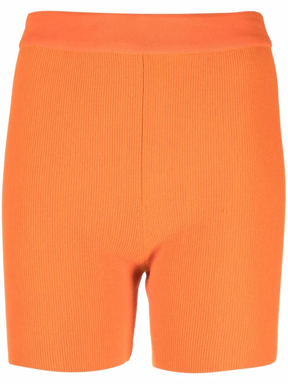 

Jacquemus shorts de ciclismo tejidos de canalé - Naranja