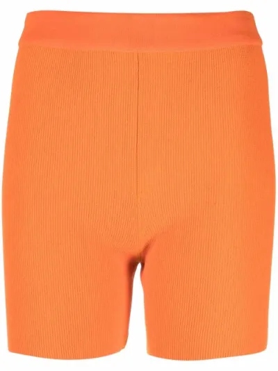 ribbed-knit cycling-style shorts 