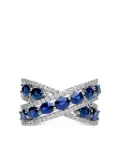 LEO PIZZO 18kt white gold sapphire and diamond ring - Silver