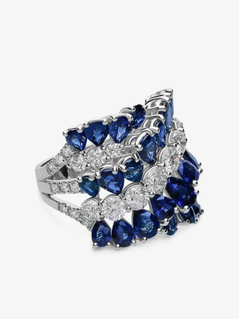 LEO PIZZO 18kt white gold sapphire and diamond ring