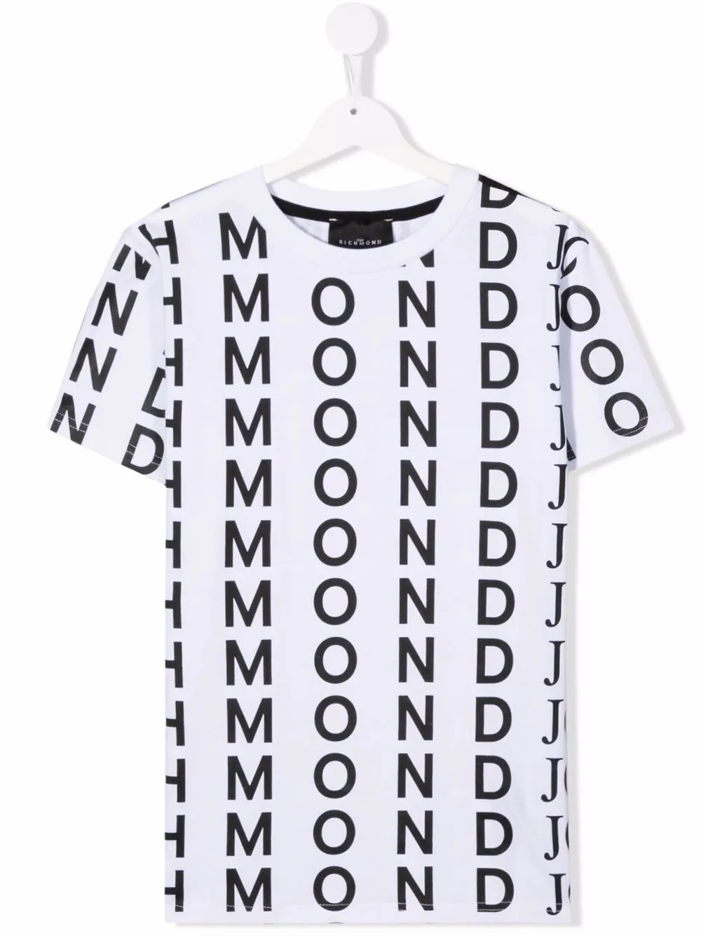 

John Richmond Junior playera con logo estampado - Blanco