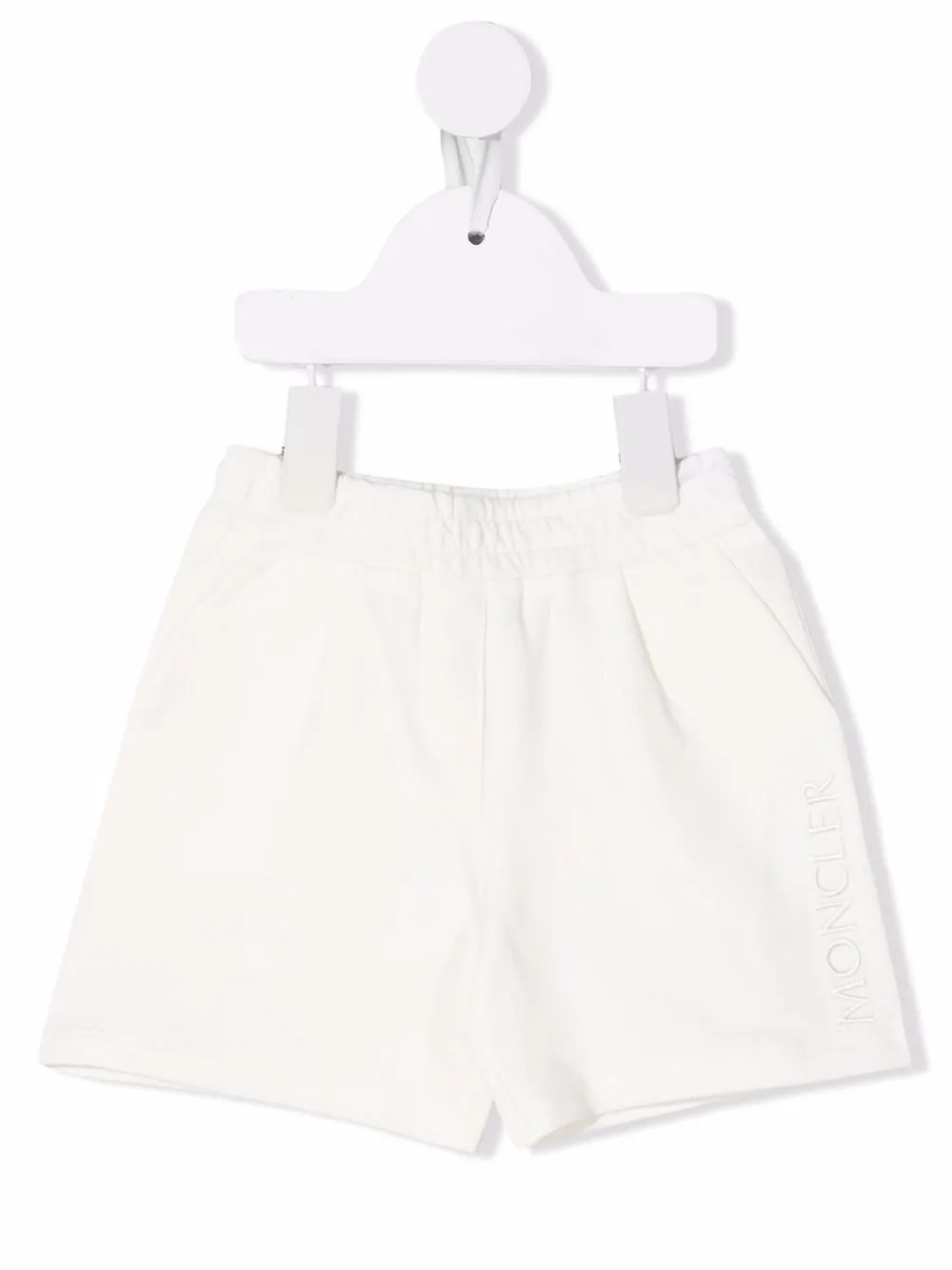 

Moncler Enfant shorts deportivos con logo bordado - Blanco