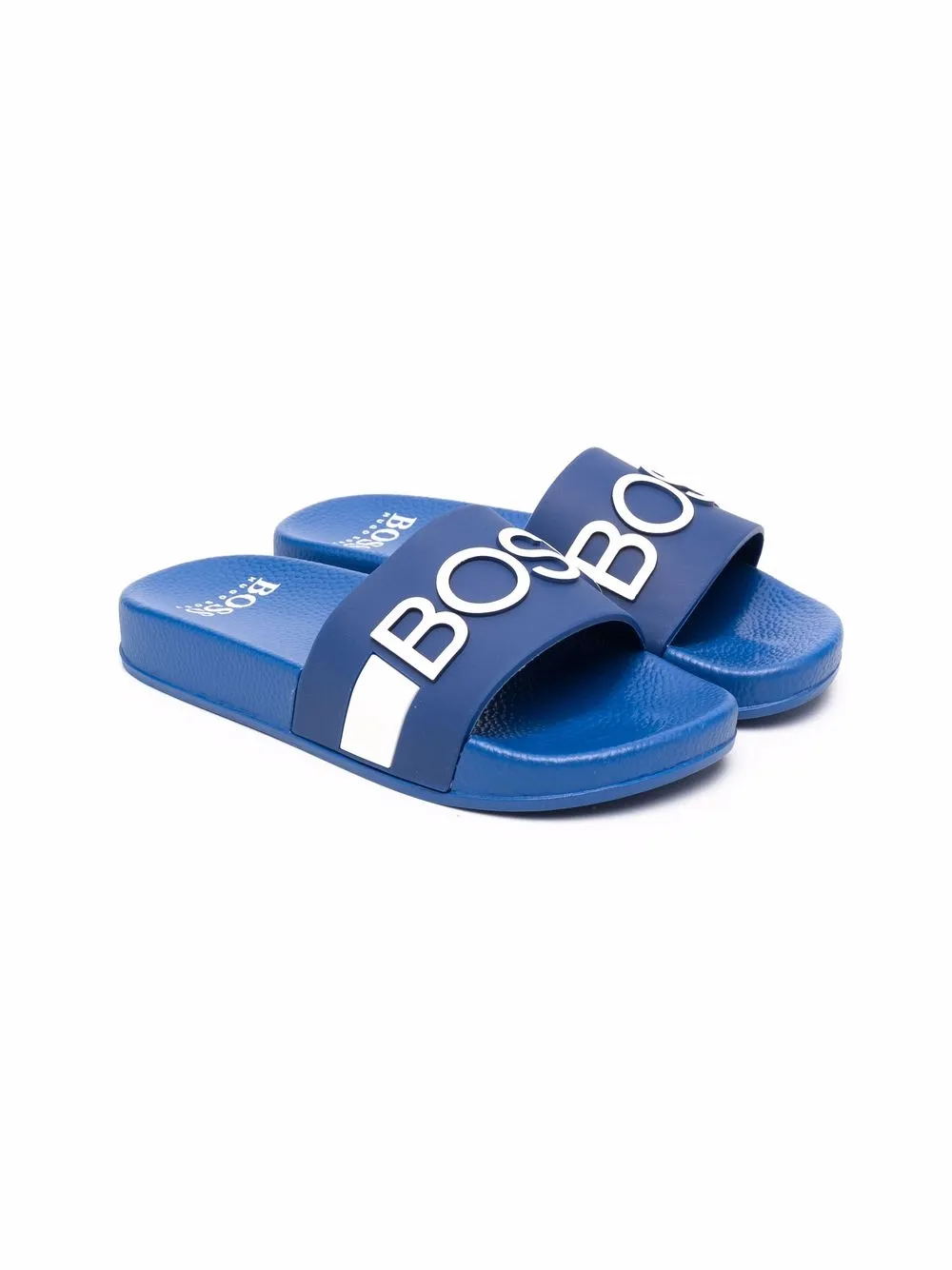 

BOSS Kidswear flip flops con logo estampado - Azul