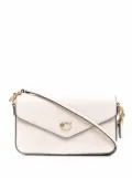 Coach logo-plaque leather crossbody bag - Neutrals