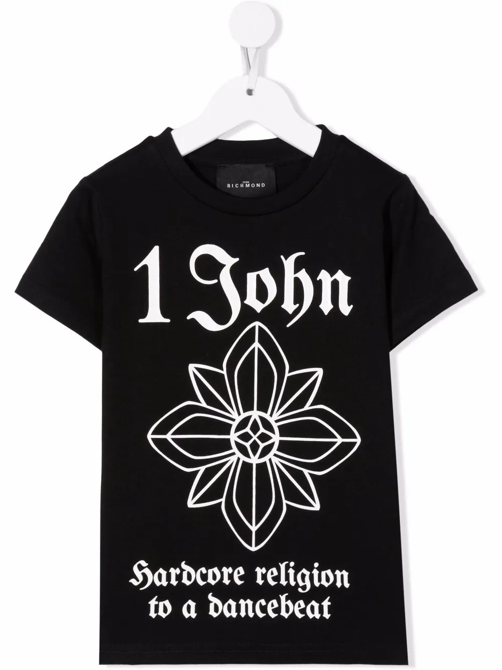 

John Richmond Junior slogan-print T-shirt - Black