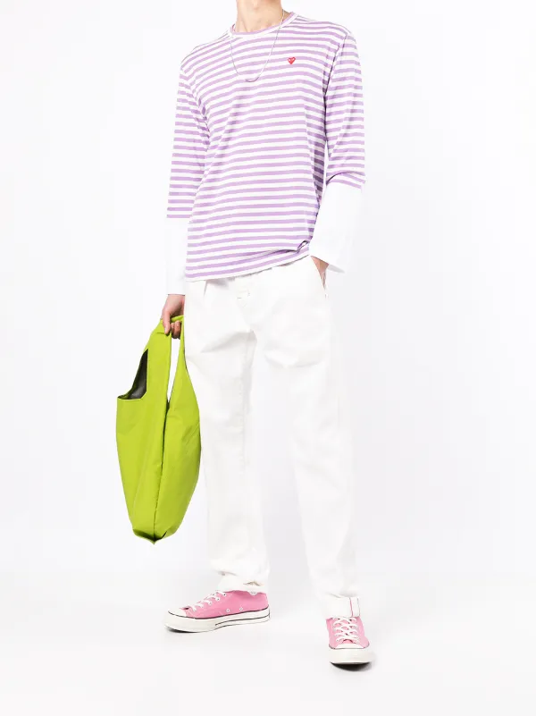 Comme des garcons striped t best sale shirt mens