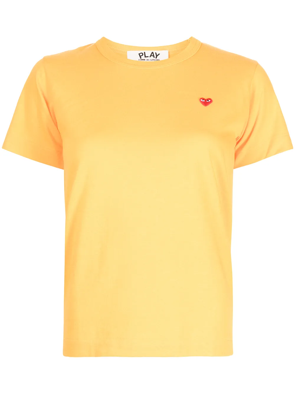 Yellow cdg shop t shirt