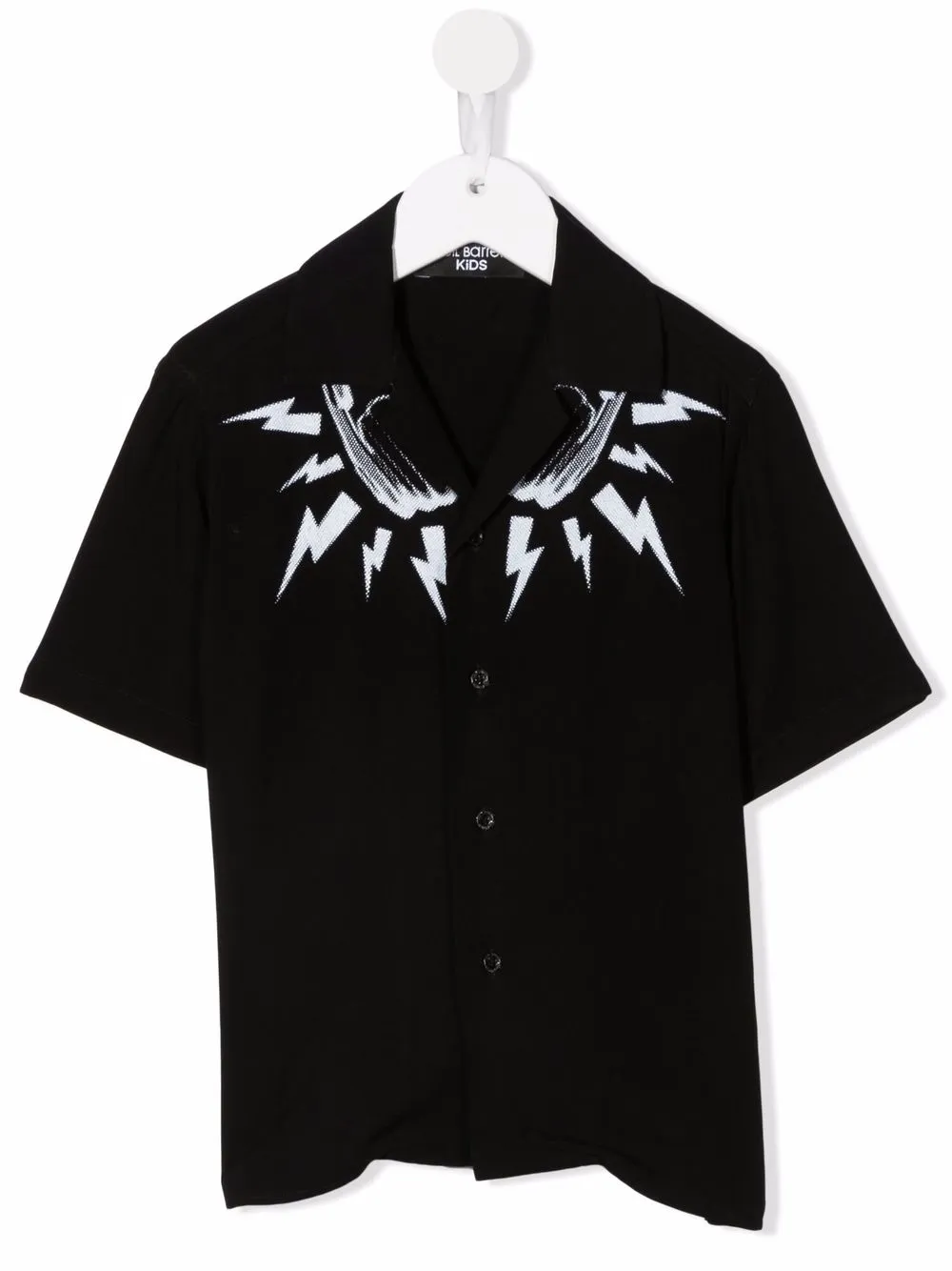 

Neil Barrett Kids camisa con motivo Thunderbolt - Negro