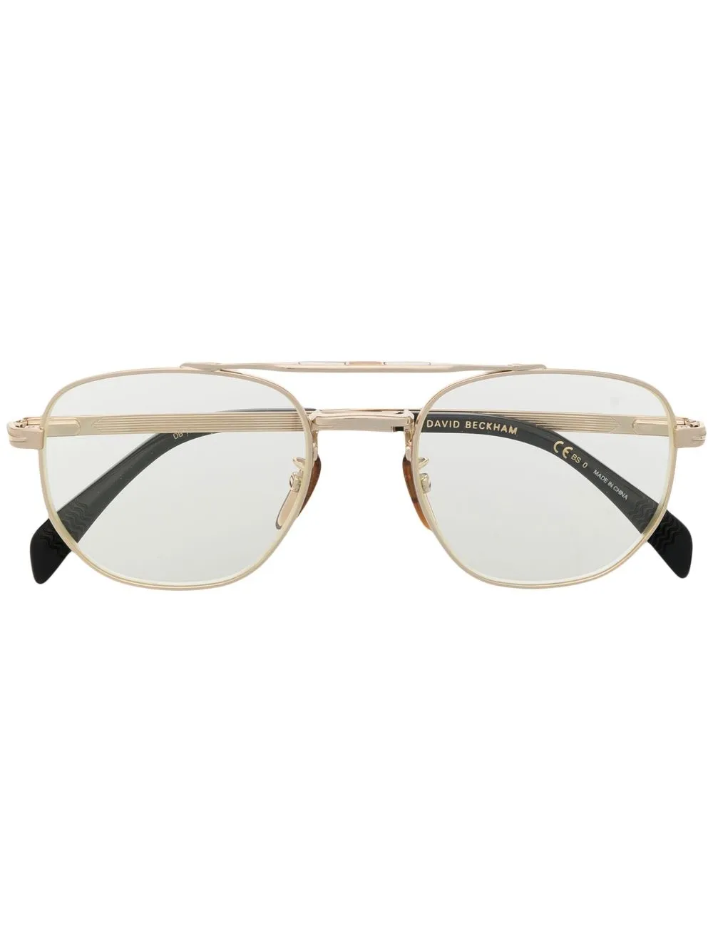 eyewear by david beckham removable-lens rounded sunglasses - gold