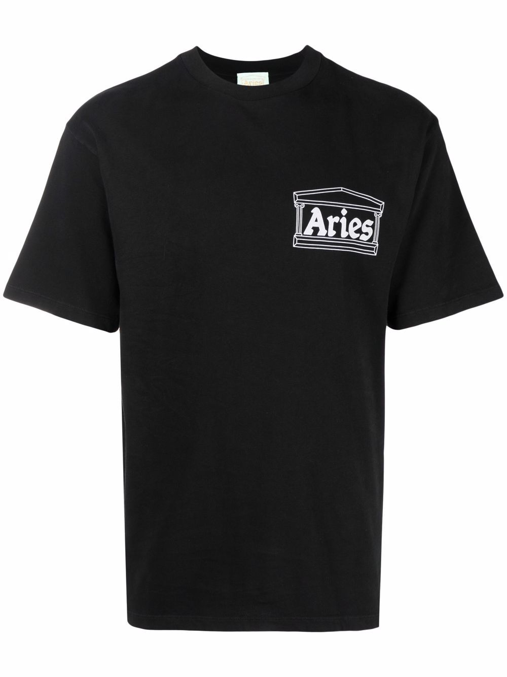 

Aries playera con logo estampado - Negro