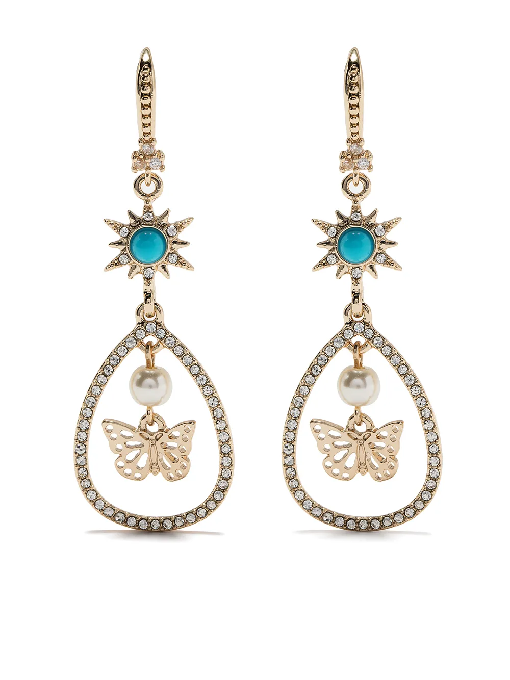 

Marchesa Notte crystal-embellished drop earrings - Gold