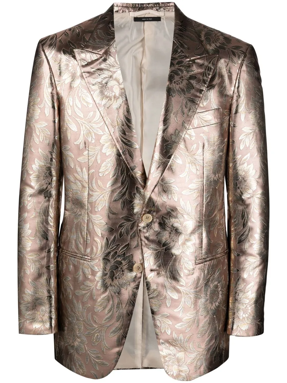 

TOM FORD blazer con motivo floral metalizado - Rosado