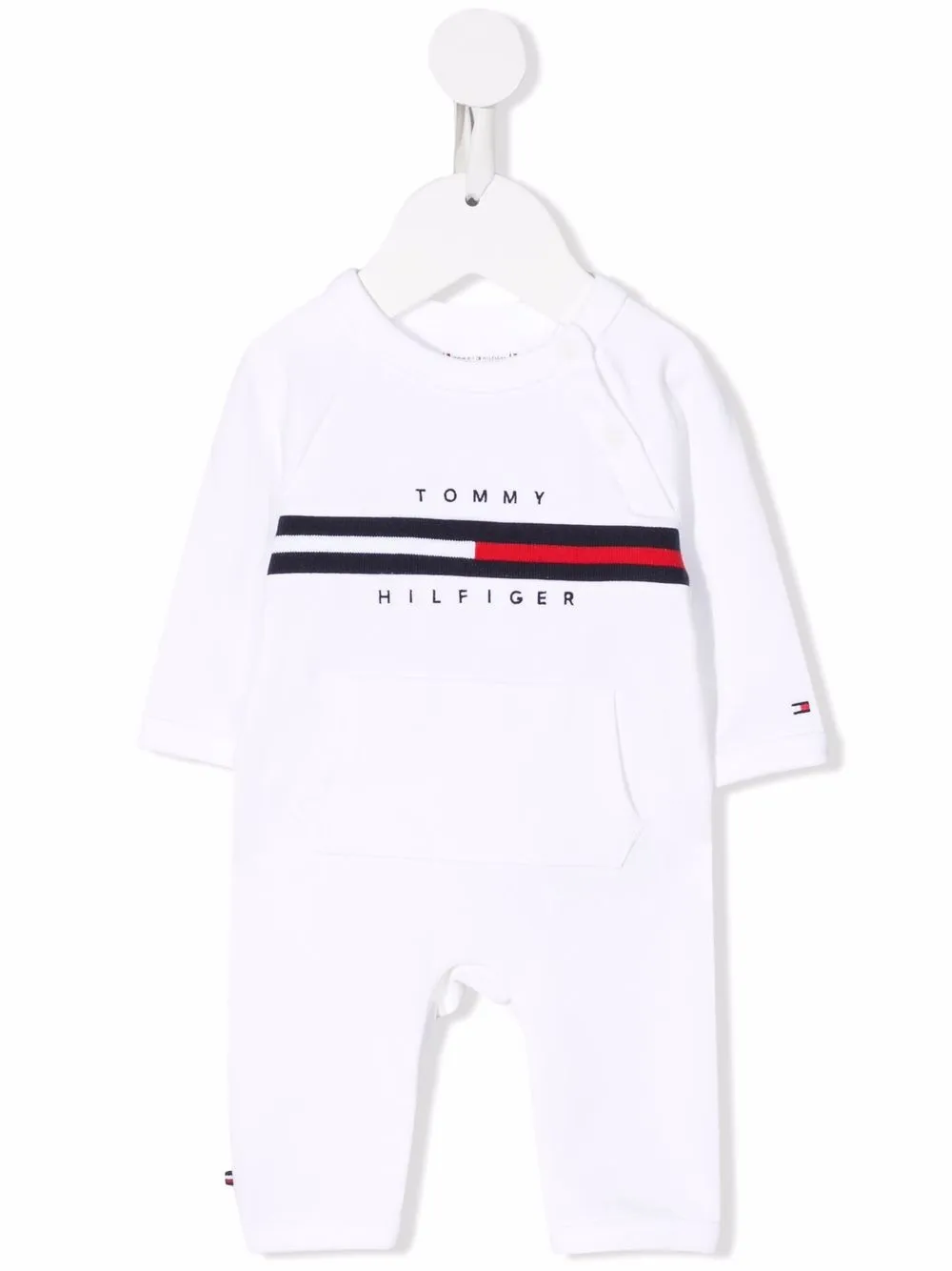 

Tommy Hilfiger Junior pelele con logo bordado - Blanco