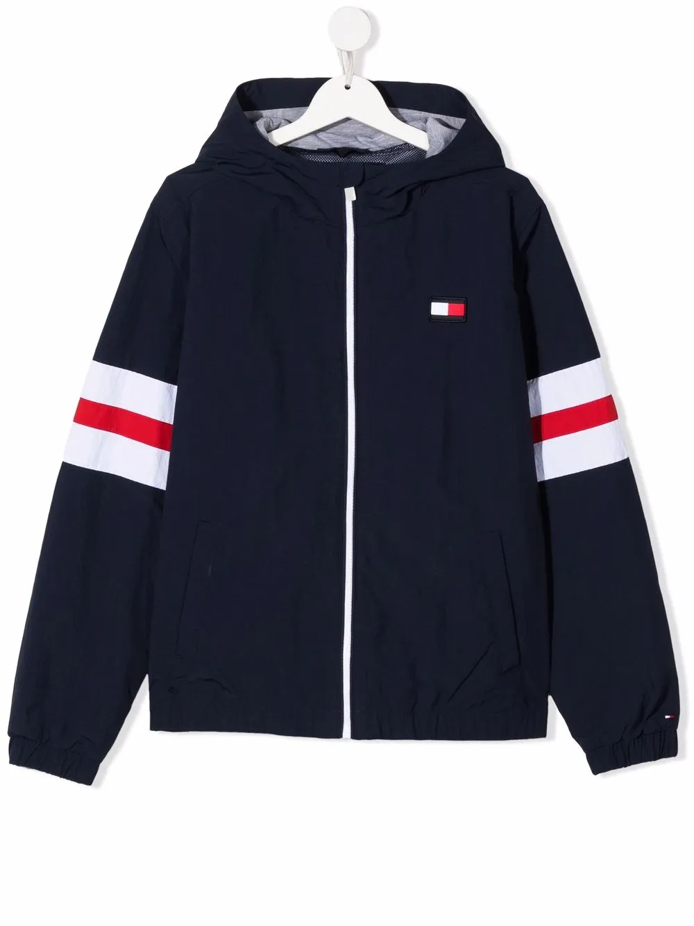 

Tommy Hilfiger Junior hoodie con logo de bandera y cierre - Azul