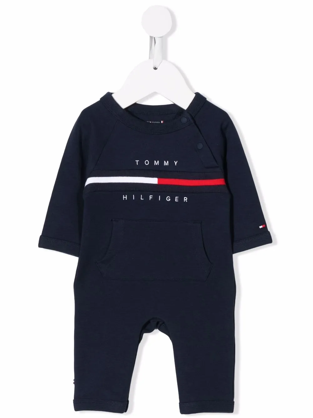 

Tommy Hilfiger Junior signature stripe-detail babygrow - Blue