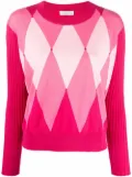 Ballantyne argyle-intarsia knitted jumper - Pink