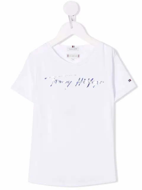 Tommy Hilfiger Junior logo-print organic cotton T-shirt 