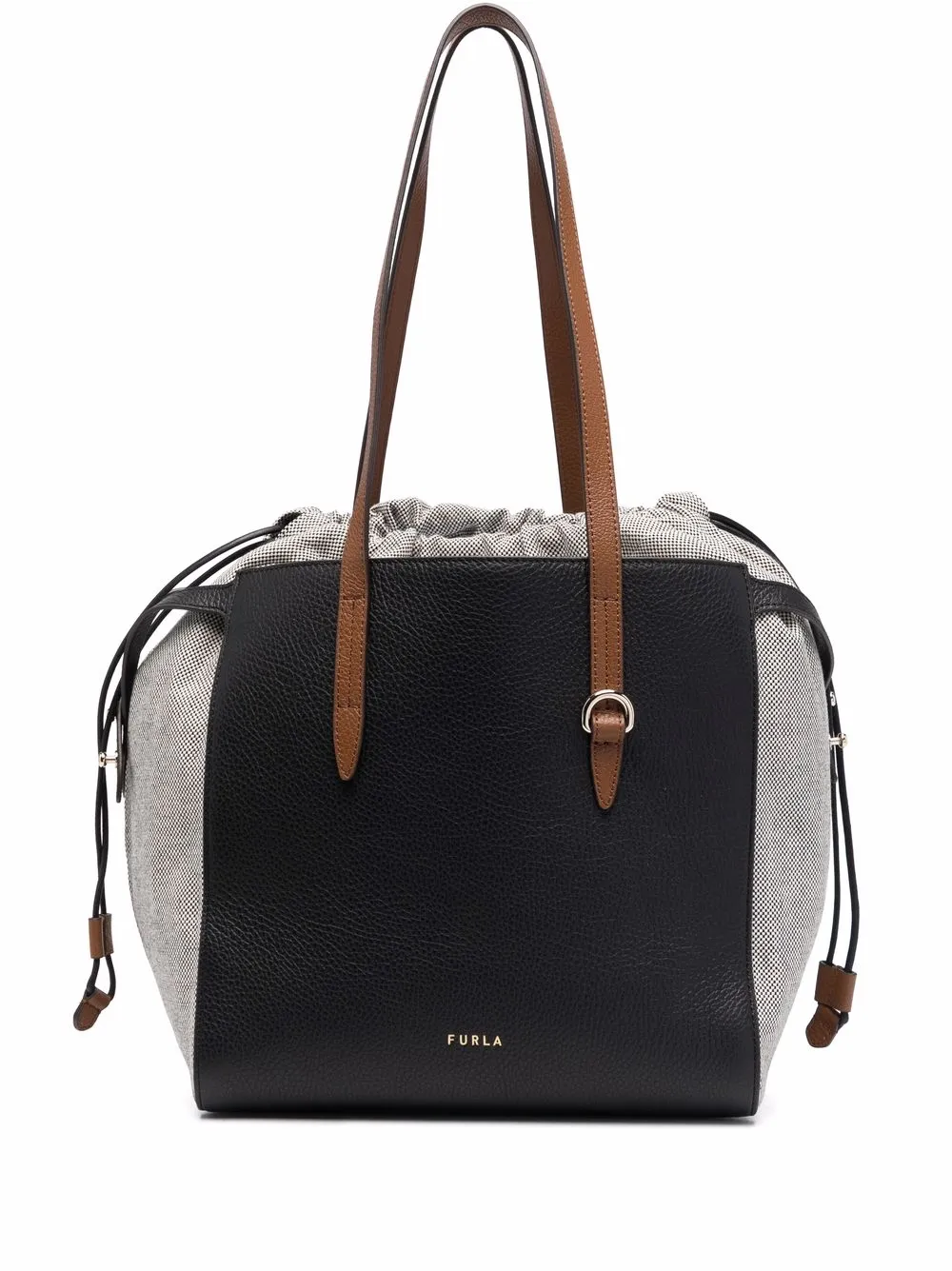 

Furla tote con cordones - Marrón