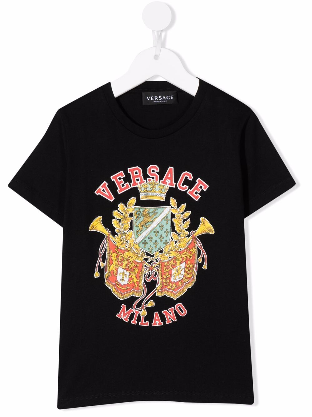 

Versace Kids camiseta con logo estampado - Negro