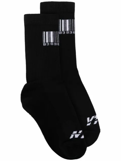 VTMNTS calcetines con código de barras estampado