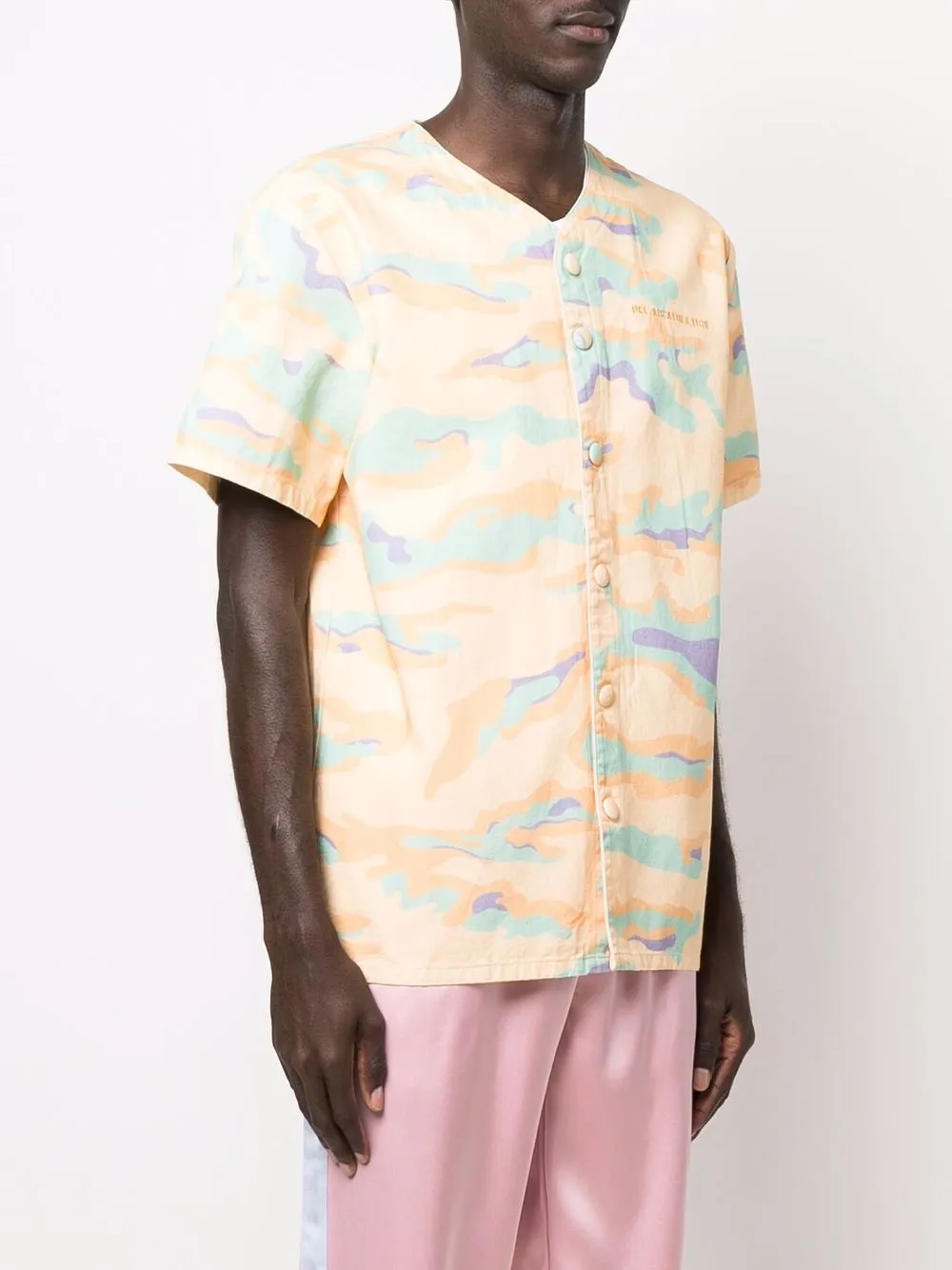  Bel Air Athletics Hemd Mit Camouflage Print   Gelb 