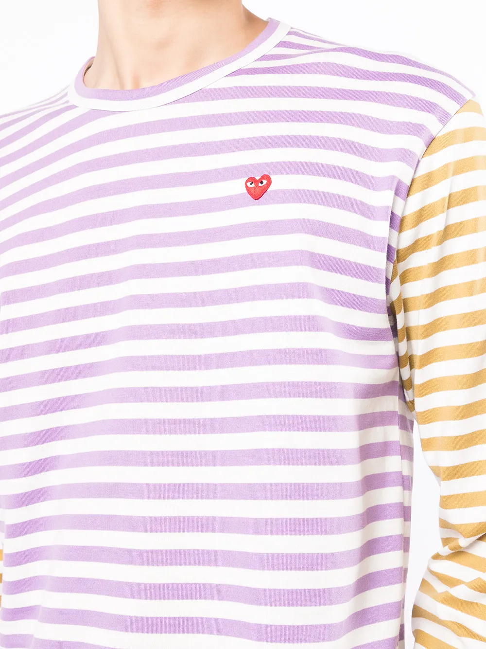[PLAY COMME des GARCONS]★PLAY STRIPED LONG SLEEVE T-SHIRT★ PLAY COMME DES GARCONS Long Sleeve Striped Tee L 100