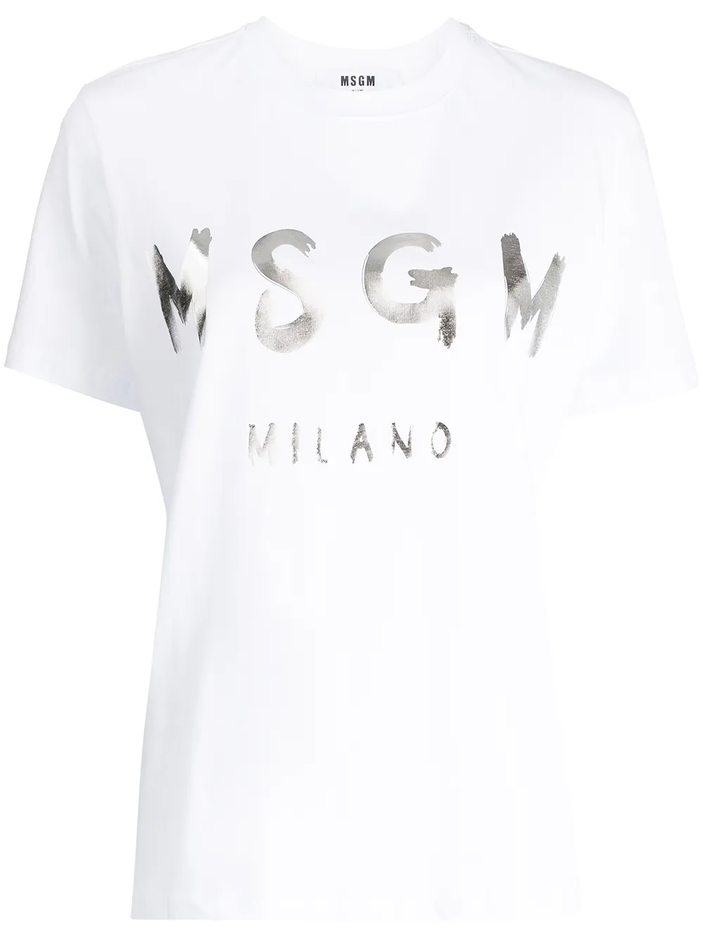 

MSGM playera con logo estampado - Gris