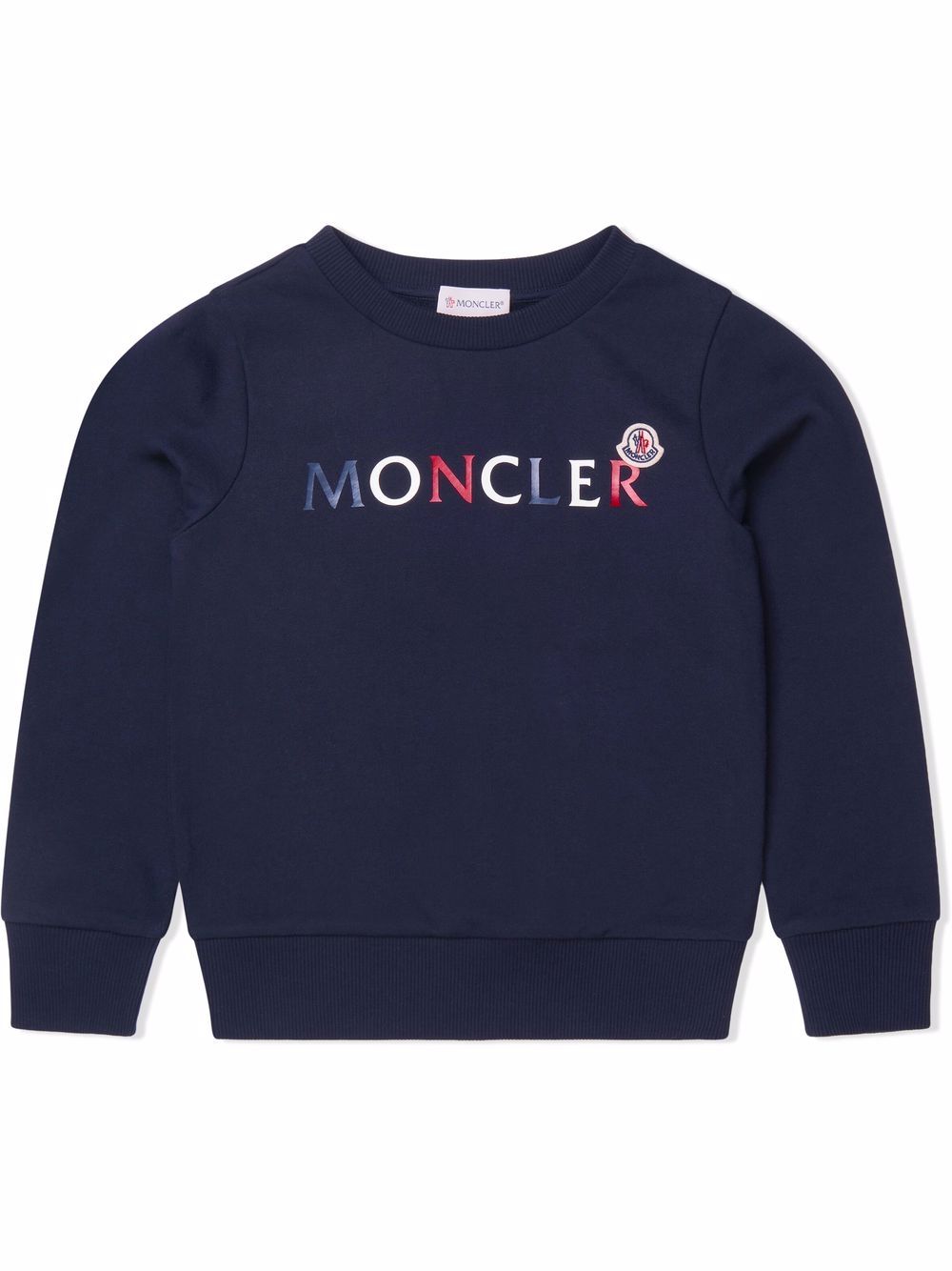 

Moncler Enfant logo-print cotton sweatshirt - Blue