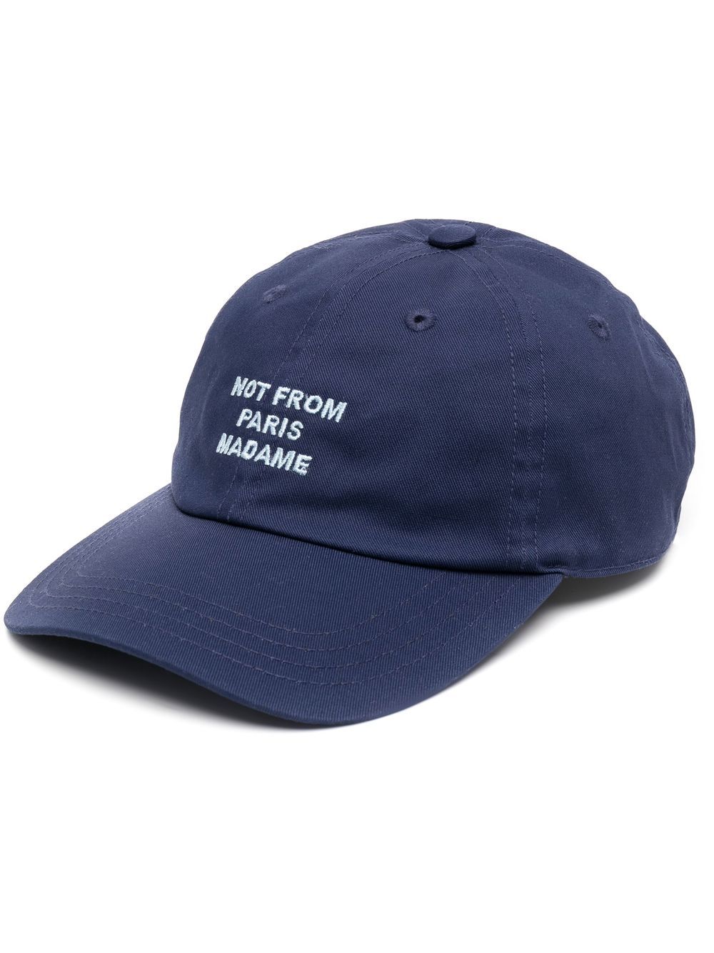 Drôle De Monsieur slogan embroidered cap - Blue