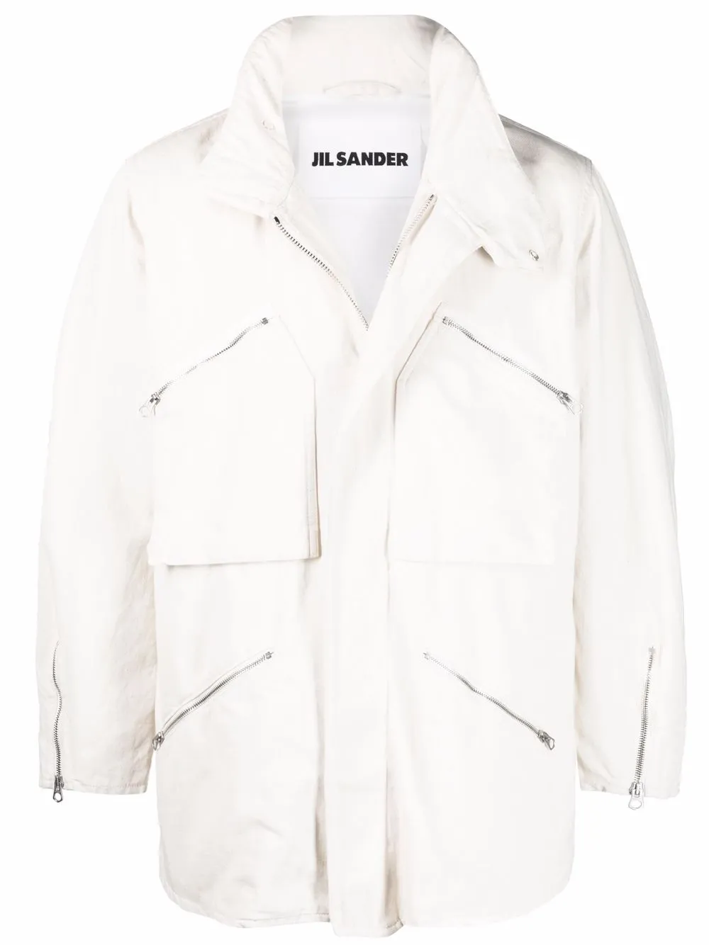 

Jil Sander abrigo con bolsillos - Blanco