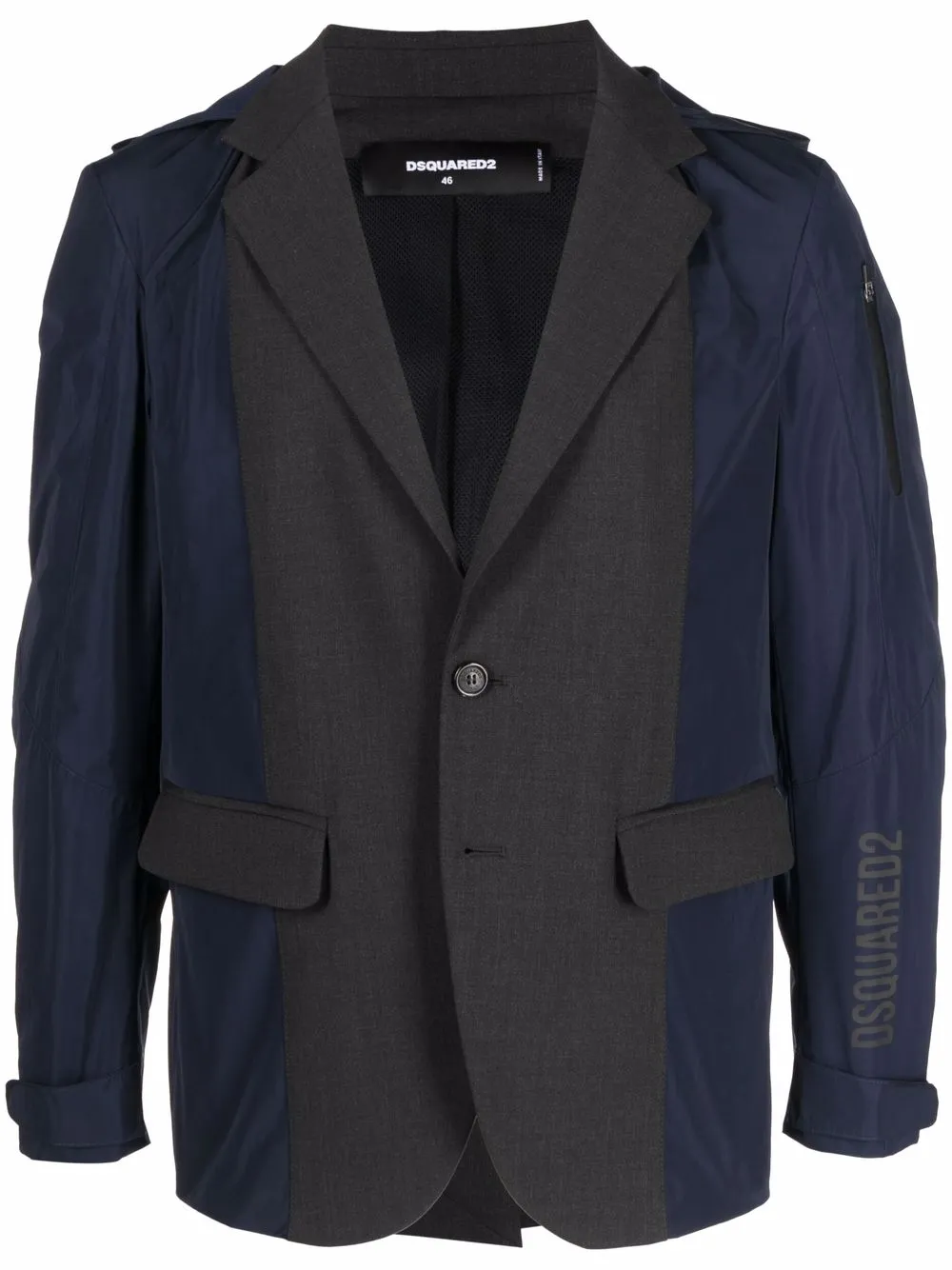 

Dsquared2 Tech Tag Hooded Blazer - Blue