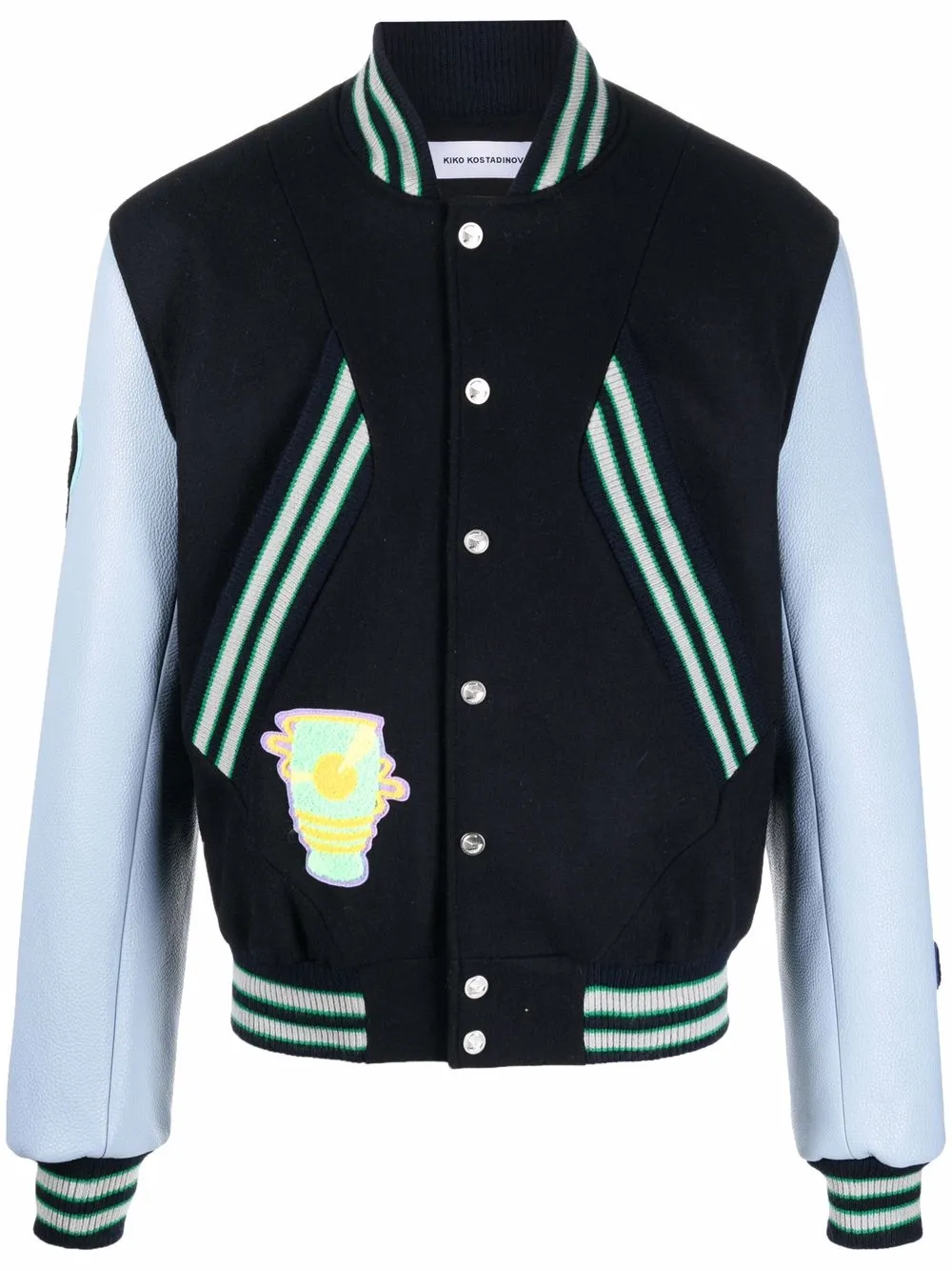 Kiko Kostadinov patch-detail Varsity Jacket - Farfetch