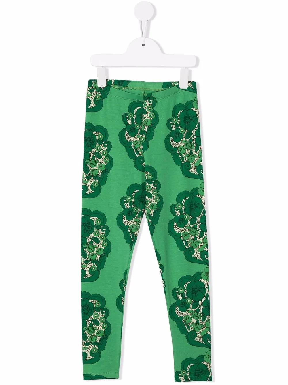 

Mini Rodini leggins con estampado floral - Verde