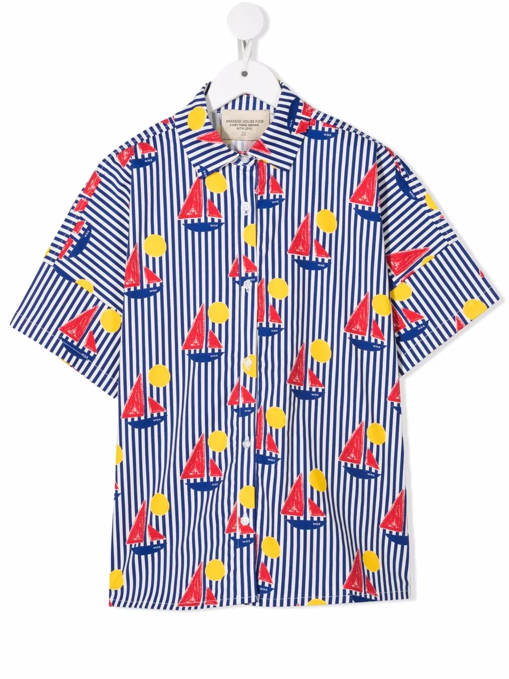 

Weekend House Kids. camisa con barcos estampados - Blanco