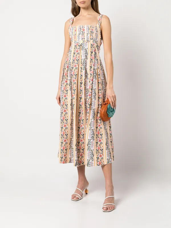 Agua By Agua Bendita Hortensia floral-print Midi Dress - Farfetch