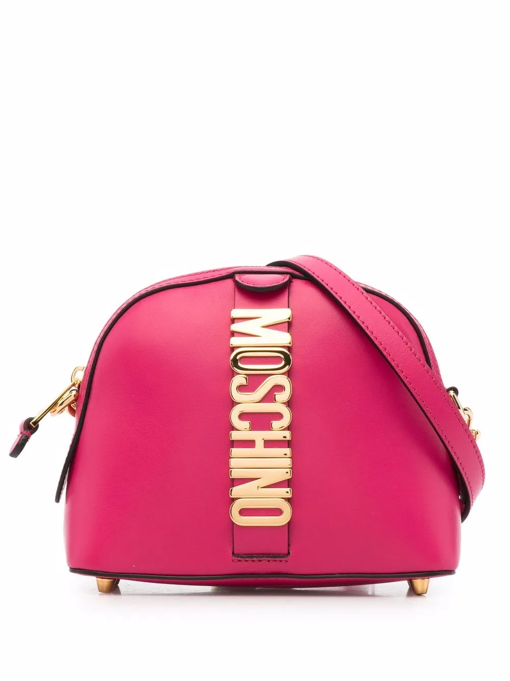 

Moschino bolsa crossbody con placa del logo - Rosado