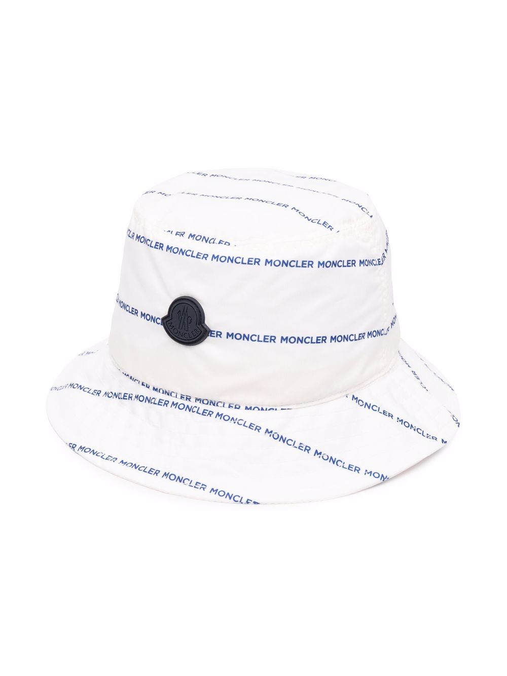 Moncler Babies' White & Blue Logo Sun Hat | ModeSens