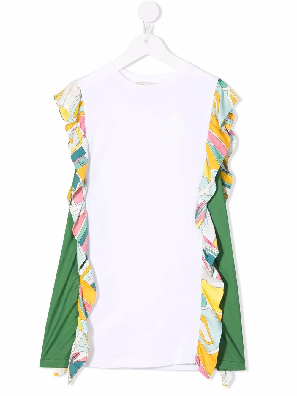 

PUCCI Junior abstract-print ruffled dress - White