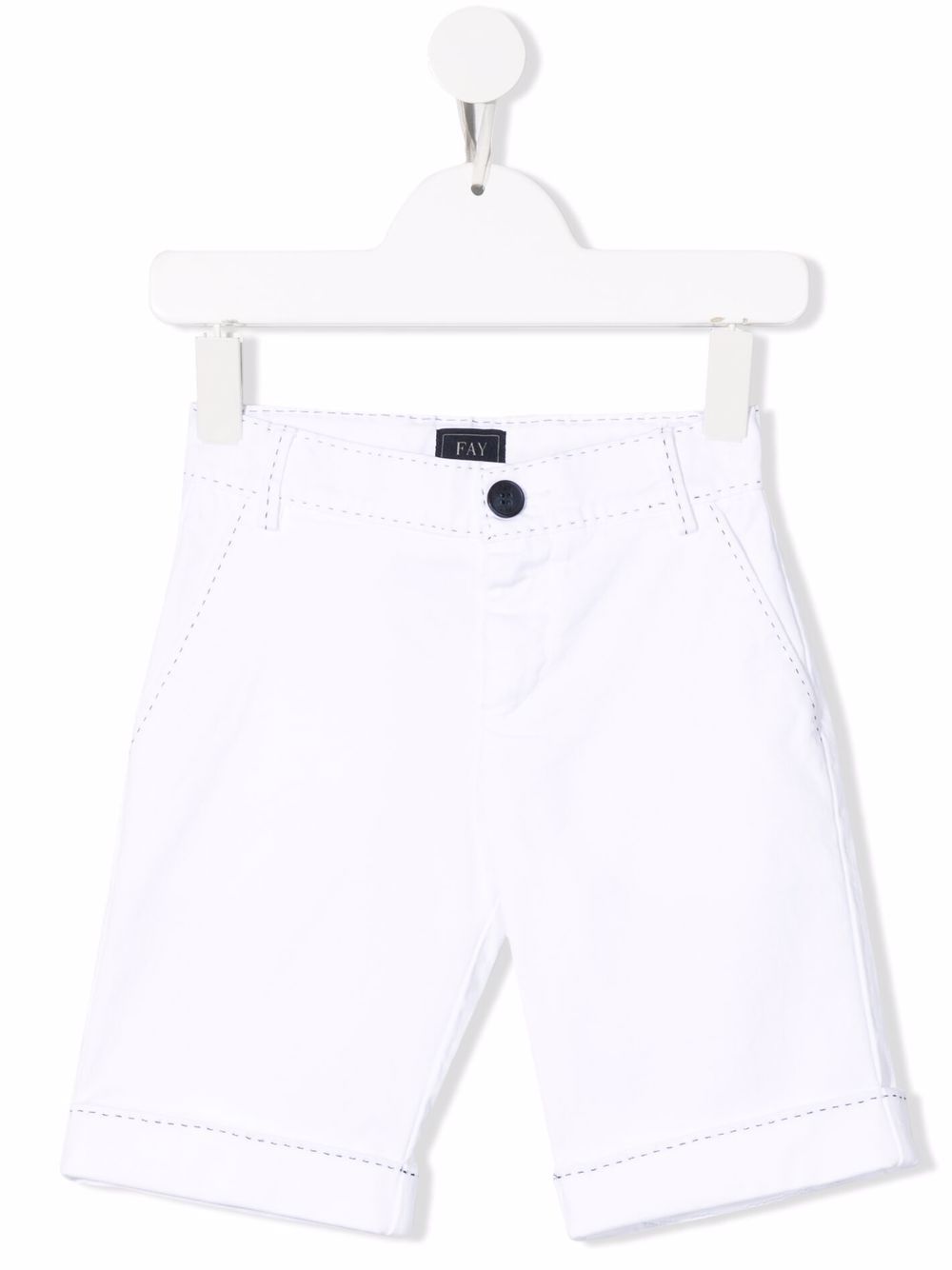 

Fay Kids shorts con tiro medio - Blanco