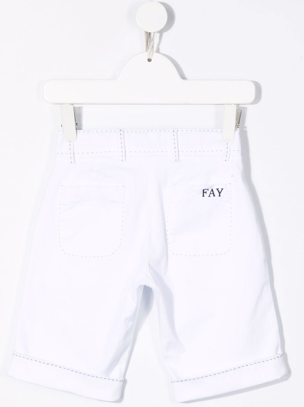 Fay Kids Mid waist bermuda shorts - Wit