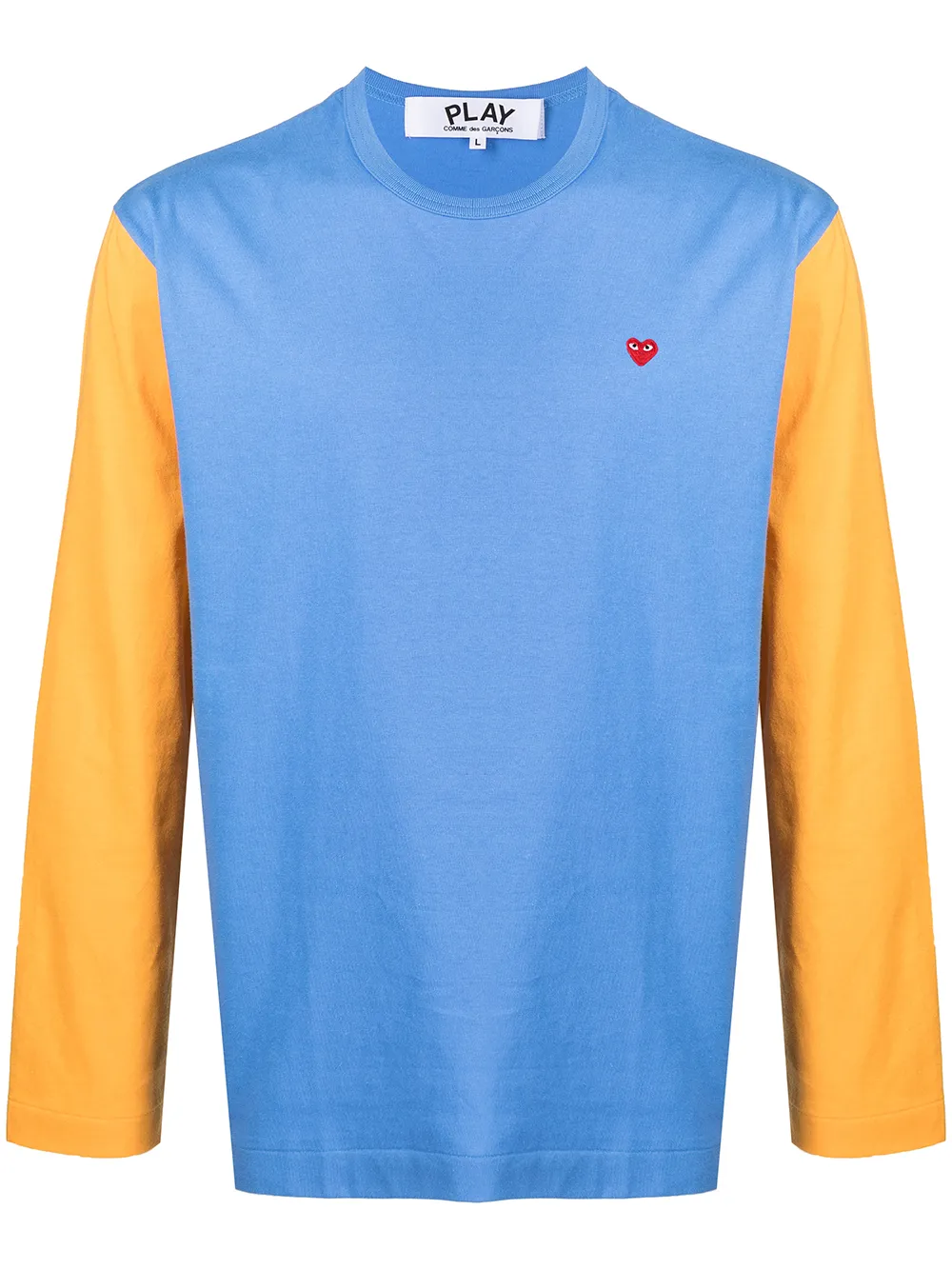 

Comme Des Garçons Play playera con diseño color block - Azul