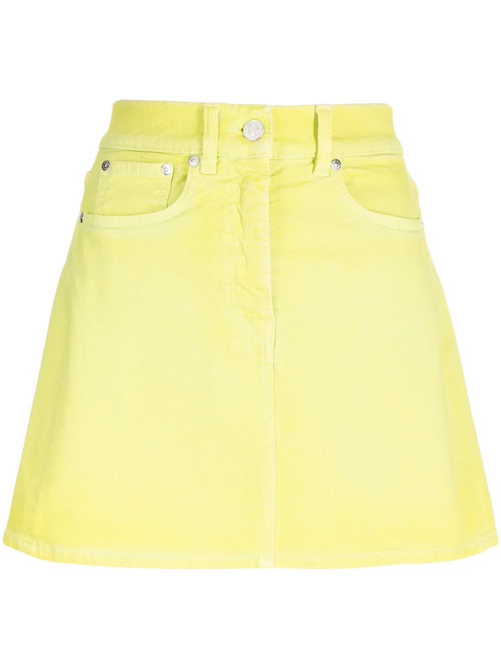 

MSGM logo-print denim mini skirt - Yellow