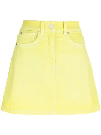 Pale yellow 2025 denim skirt