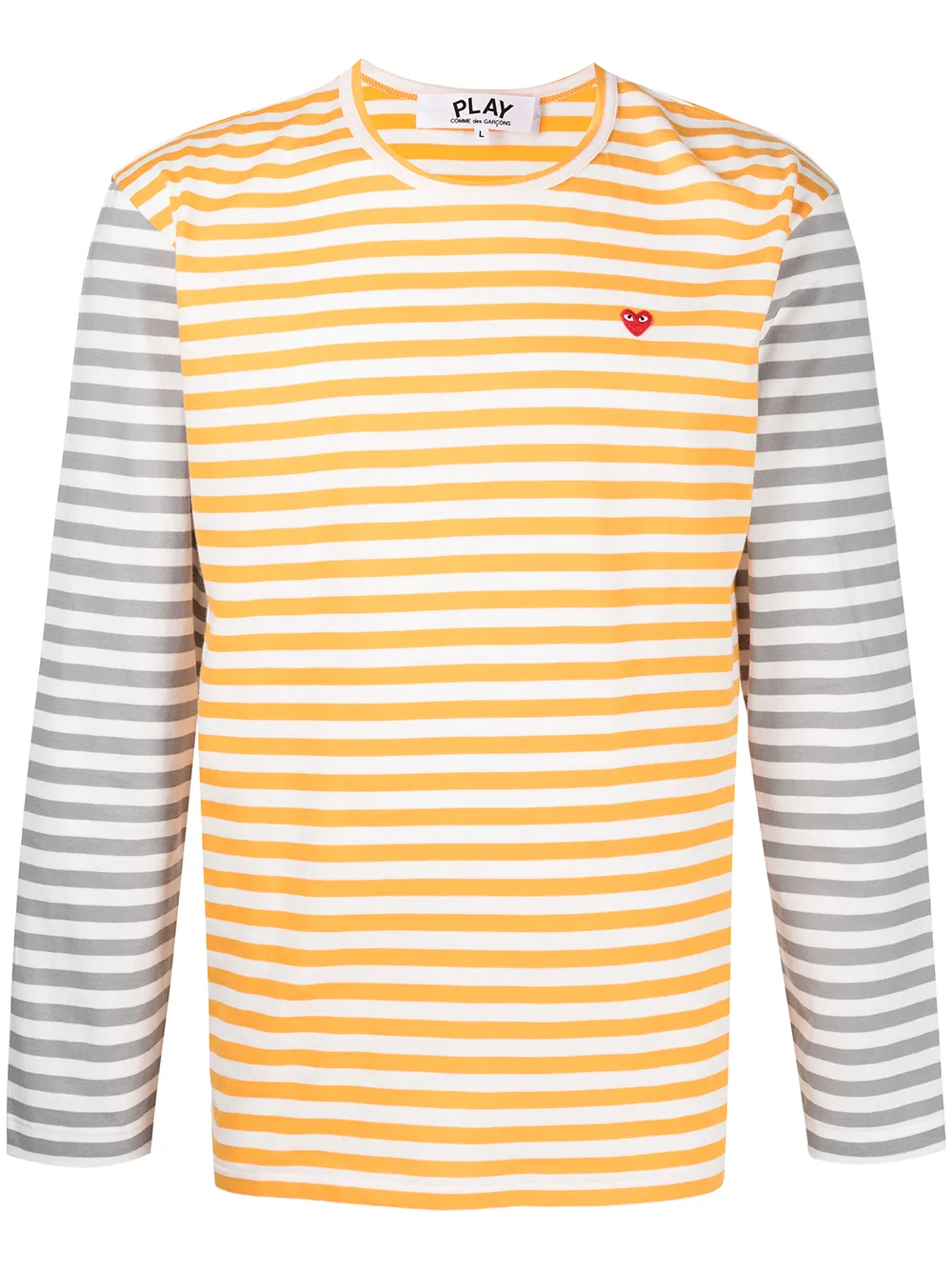 Orange and yellow striped long sleeve shirt sale