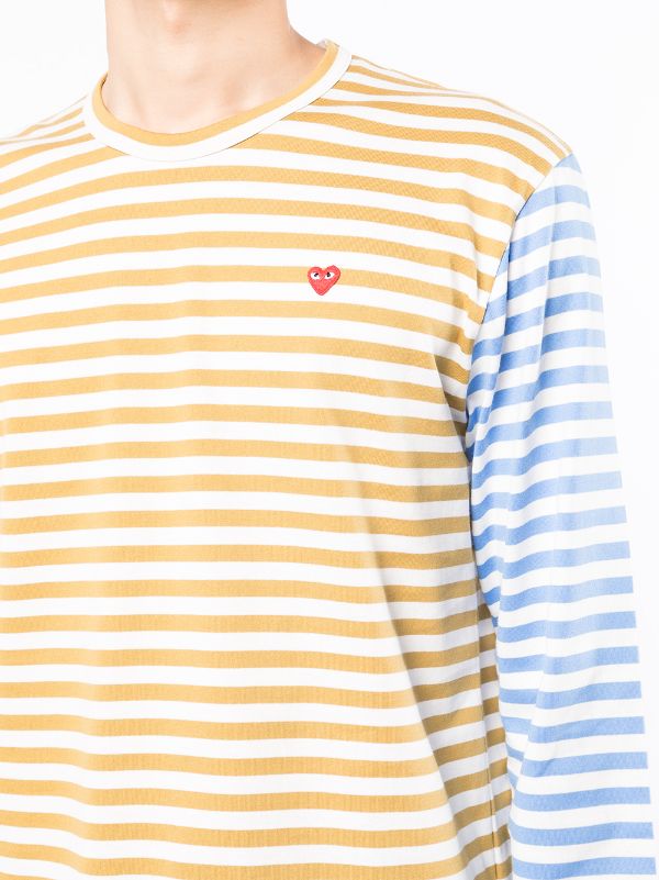 Comme des garcons hot sale yellow striped shirt