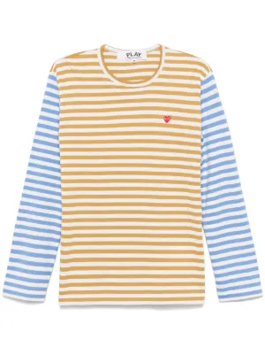 Comme Des Garçons Play ストライプ Tシャツ | ブルー | FARFETCH JP