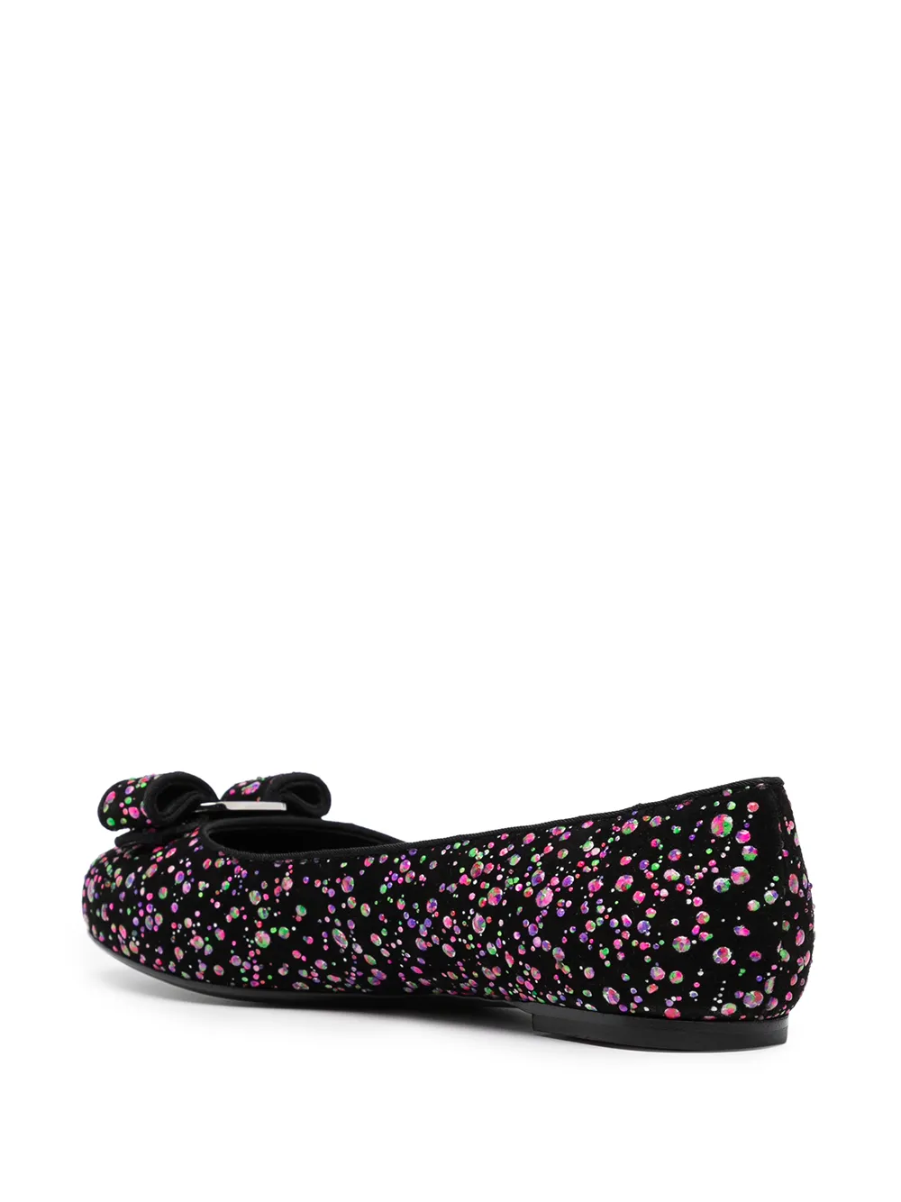 Ferragamo Varina leren ballerina's Zwart