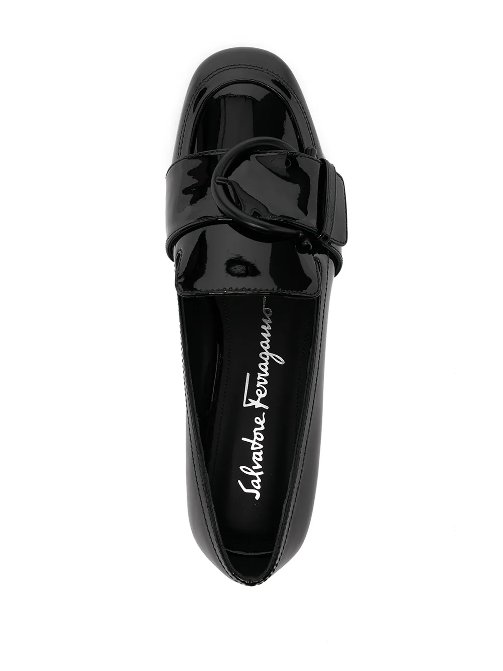 Ferragamo buckle-detail leather loafers Black