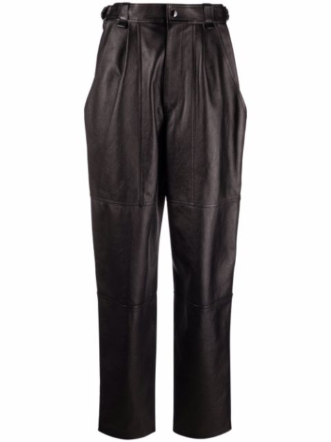 ISABEL MARANT straight leg leather trousers Women