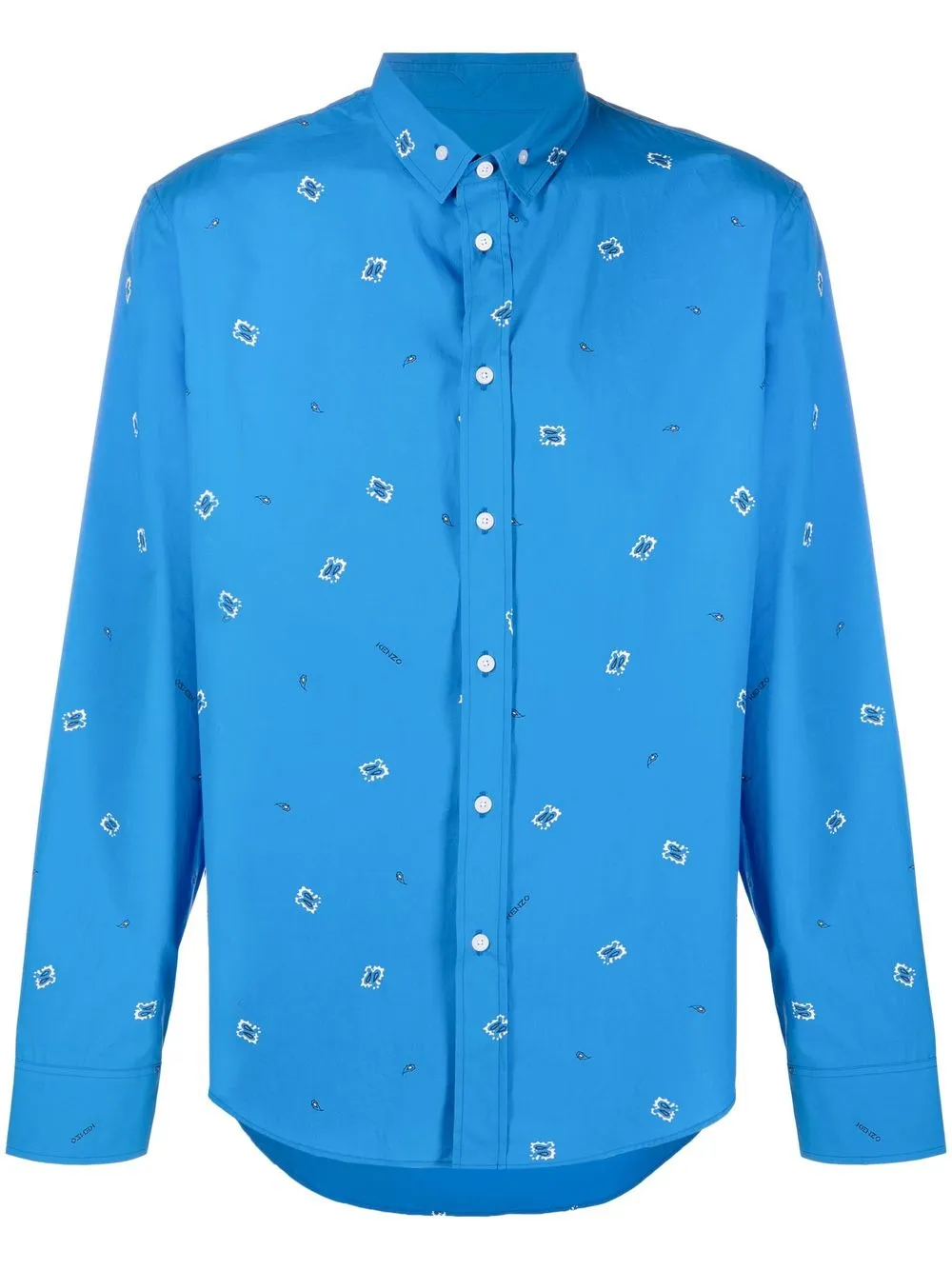 

Kenzo camisa con estampado de cachemira - Azul